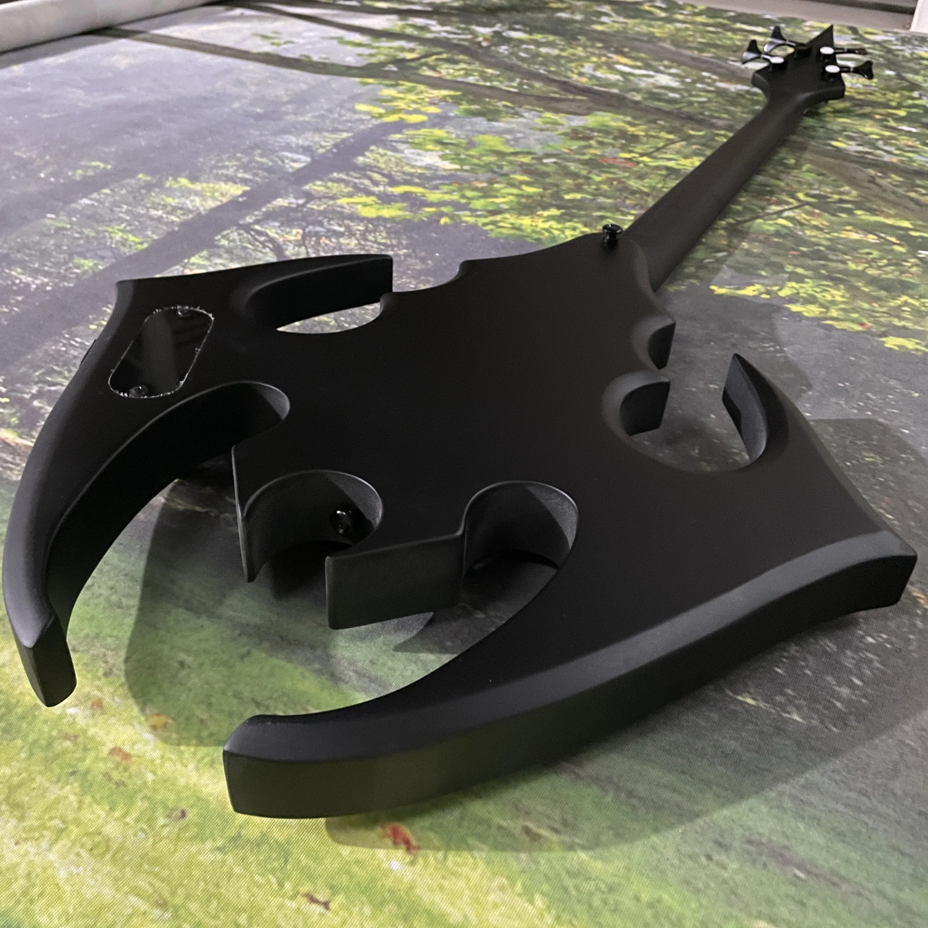 4s باس بات الجسم الكهربائية باس روزوود فريتس جميع الأجهزة السوداء 4 سلاسل ماتي الجسم الغيتار #6