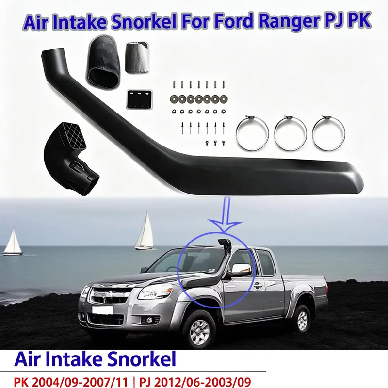 4x4 Off-Road Air Intake Snorkel Kit for Ford Ranger PJ/PK 3.0L Turbo Diesel Upgrade Accessories Water Crossing Pipe