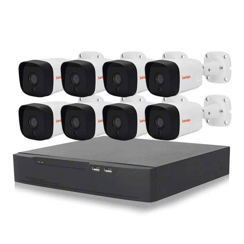 

Комплекты сетевых POE NVR-систем видеонаблюдения 2026 Full HD с обнаружением движения и оповещением по электронной почте, 1080p, 8-канальные, для дома