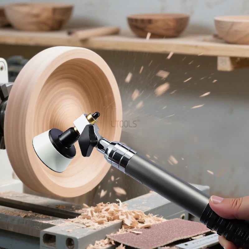 

Aluminum Alloy Sanding Discs Magic Tape Fixing Grit for Lathe Woodworking Handheld Bowl Polishing Efficient Universal Fit Tools