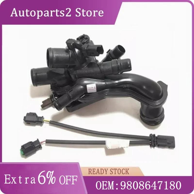 

Brand New Coolant Thermostat Housing 9808647180 For Peugeot 208 308 3008 5008 Citroen DS3 DS4 DS5 C4 Picasso 1.6 THP 9804315380