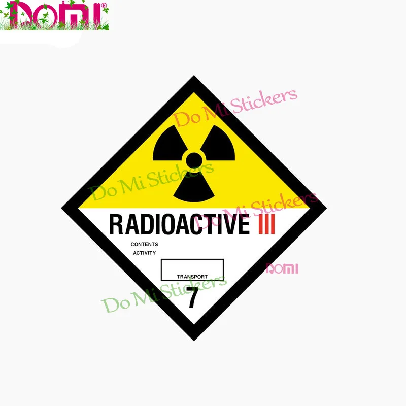 Triangle Aluminum BIOHAZARD WARNING SYMBOL Car Sticker Retro-reflective Decals Car Styling RADIATION SYMBOL Car Sticker