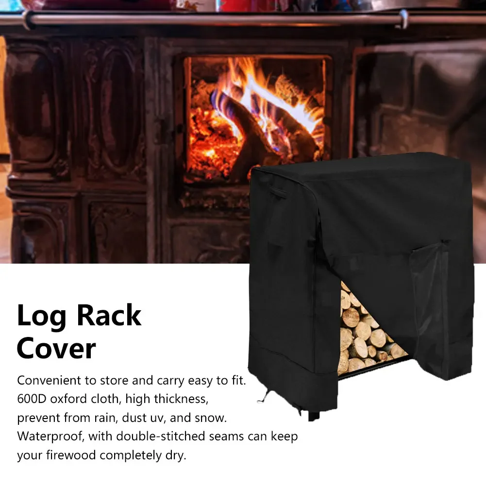 Log Rack Cover Waterproof Firewood Wood Storage Holder Covers Protection For Outdoor Garden