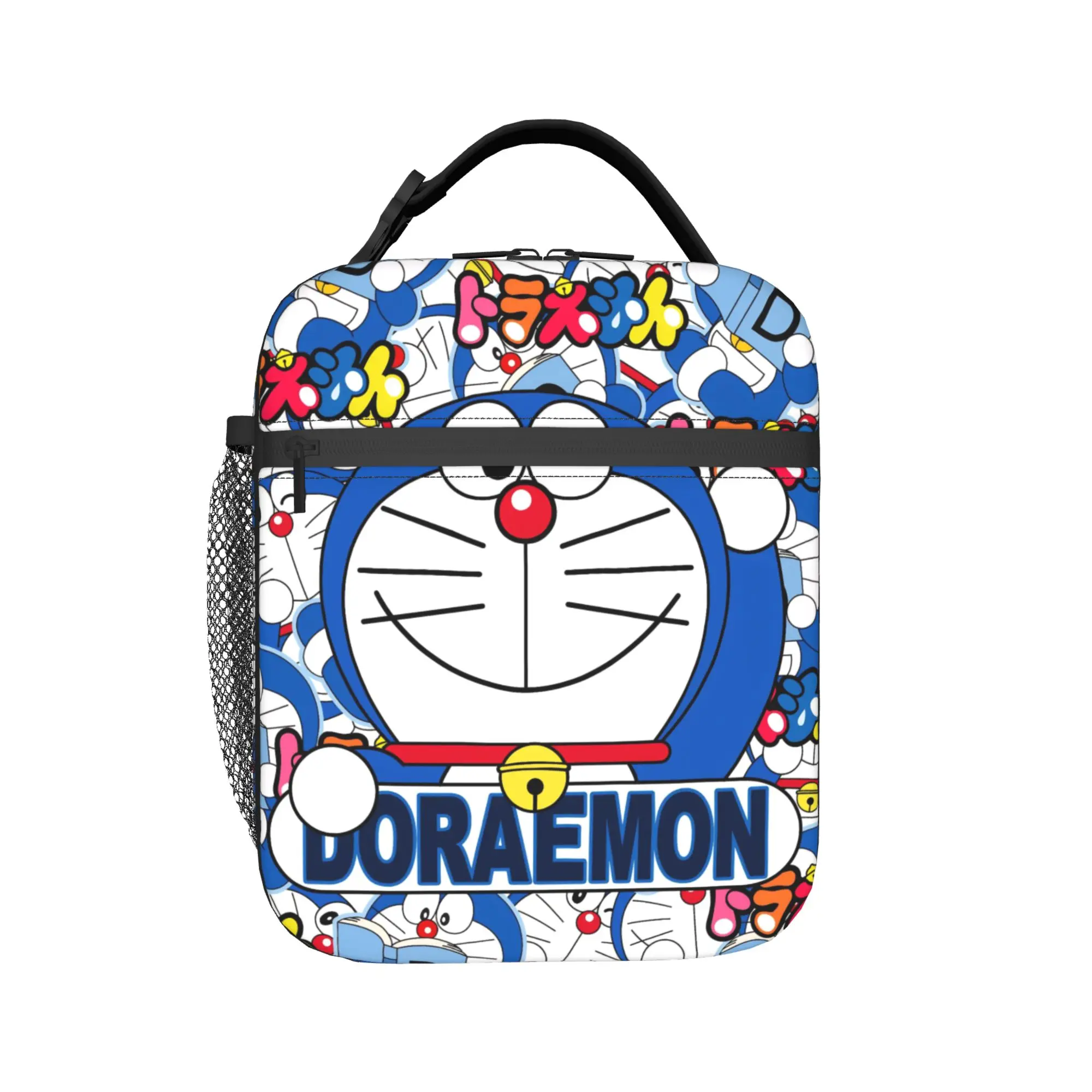 

doraemons blue cats cat Insulated Lunch Bags for Men Women Food Container Portable Thermal Cooler Lunch Boxes For Travel