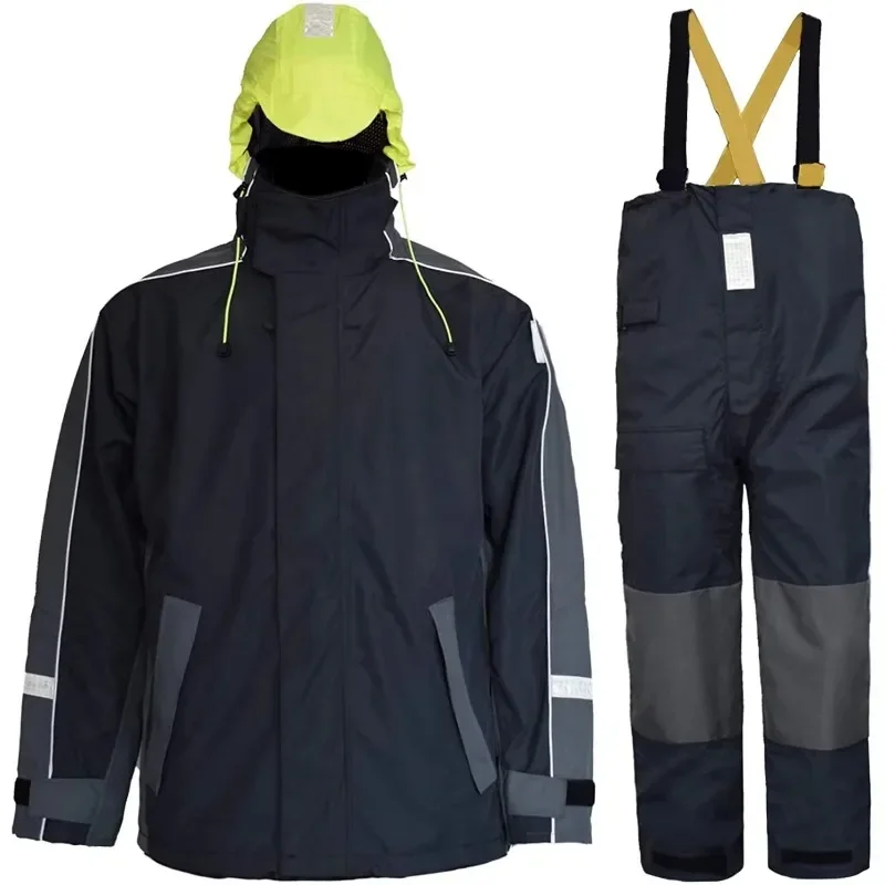 Bib Pants Waterproof Breathable Coast Jacket Rainproof Suit Men's and Women's Fishing
