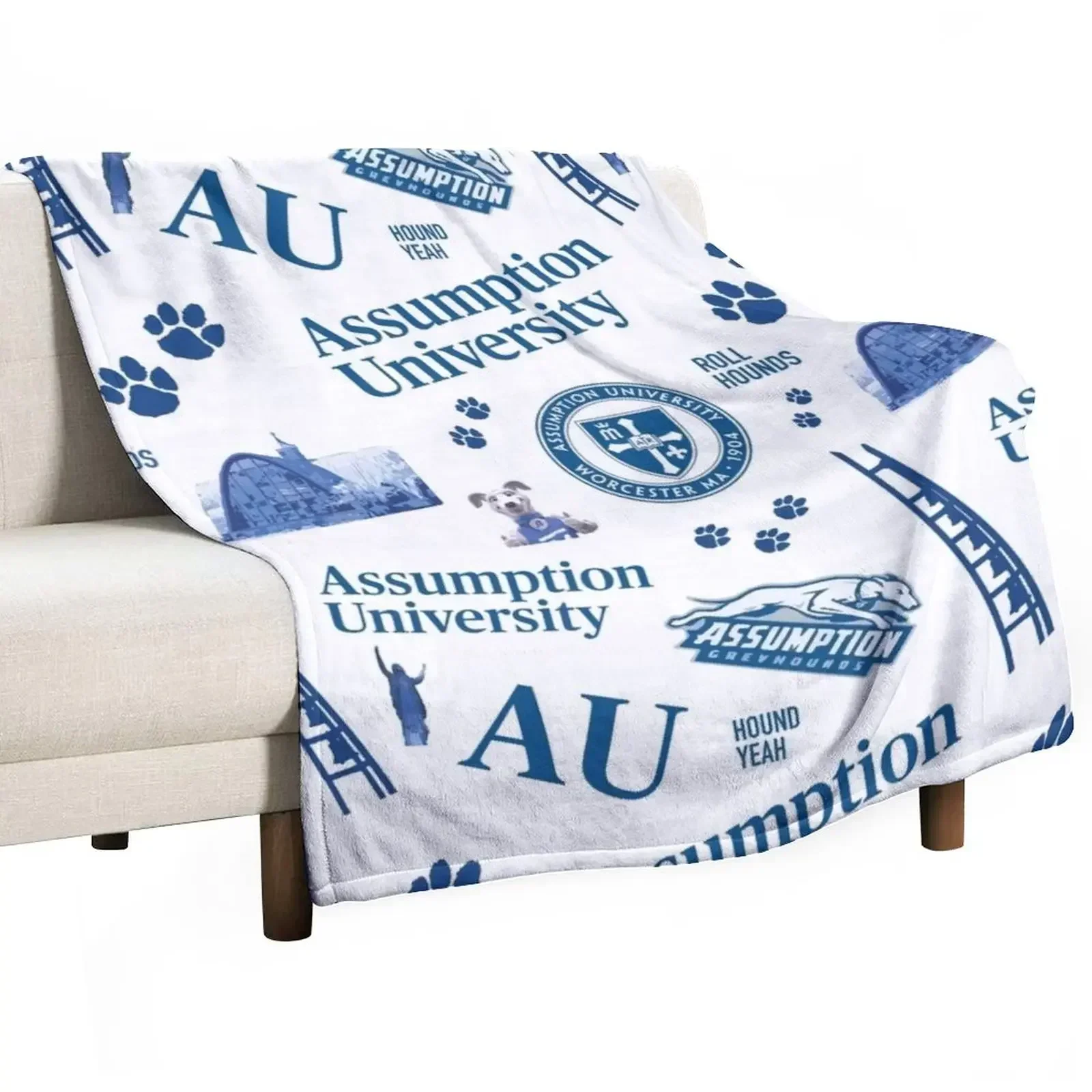 

Assumption University Pattern Throw Blanket funny gift Summer Beddings christmas gifts Blankets