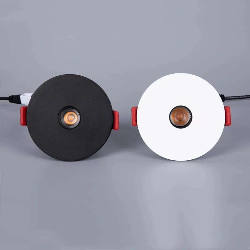 Dimmable Recessed LED COB Embedded Ceiling Lamp Fixture Downlight Focus Mini Spotlight Narrow Beam Angle 3°8°15°24°Wine Cabinet