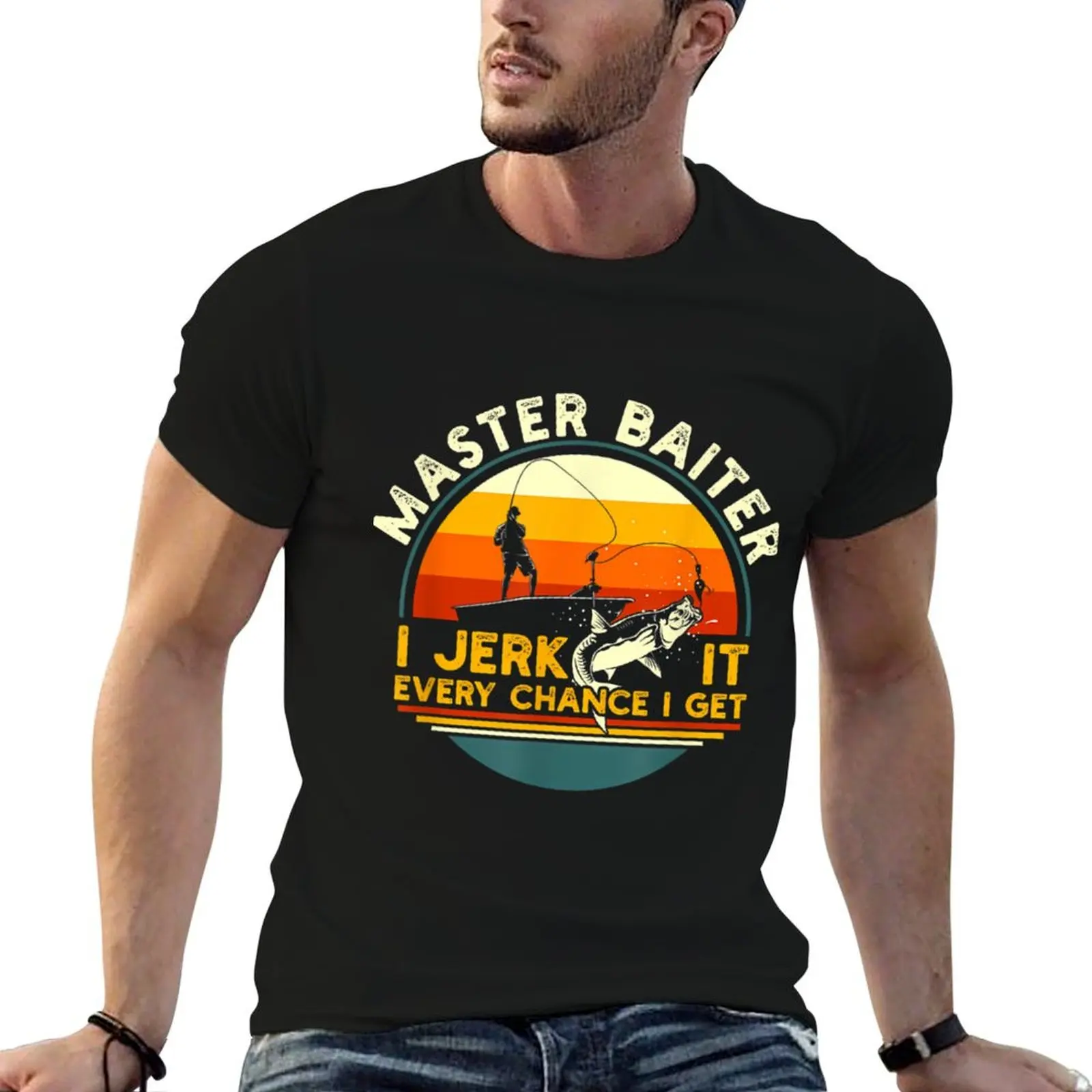 

Master Baiter I’m Always Jerking My Rod For A Fishing Lovers T-Shirt t shirts for man pack white T-Shirt