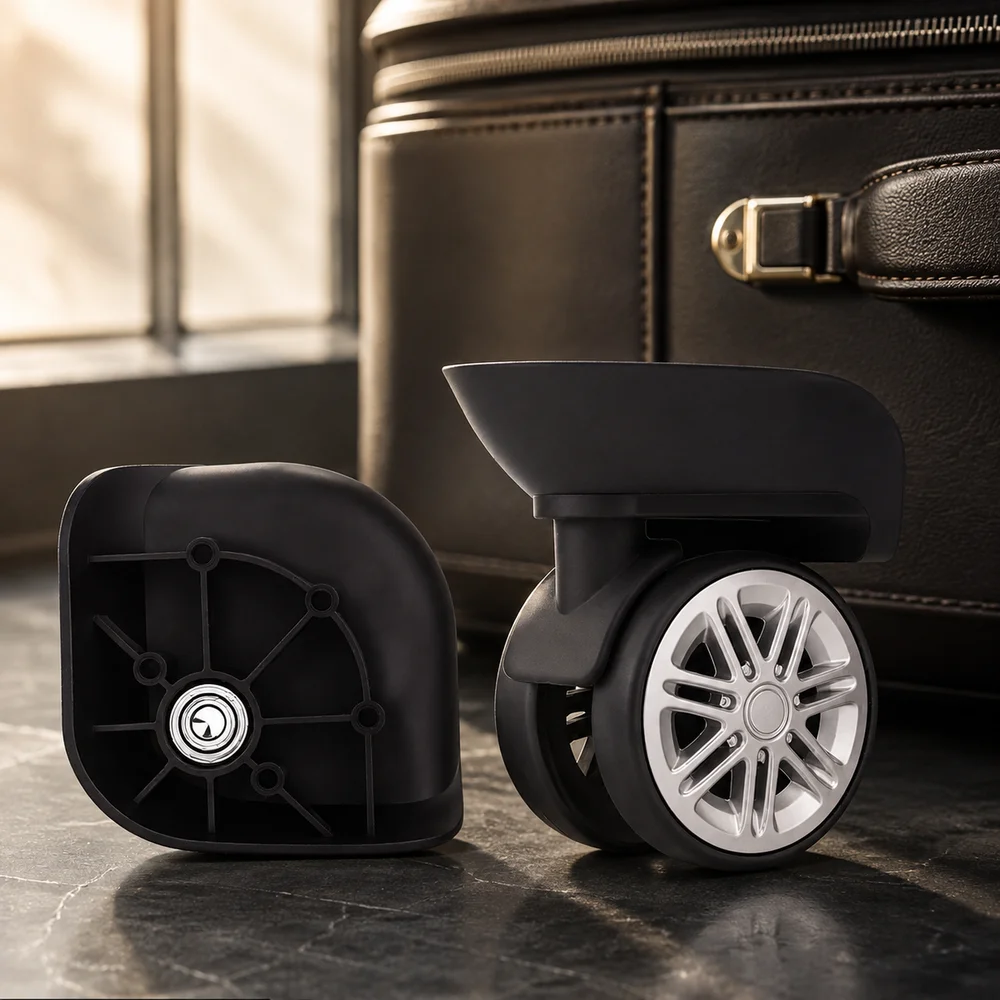 Universal Replacement Luggage Spinner Wheels Trolley Suitcase Caster Repair Kit with Smooth Bearing Durable Material Noise Reduc