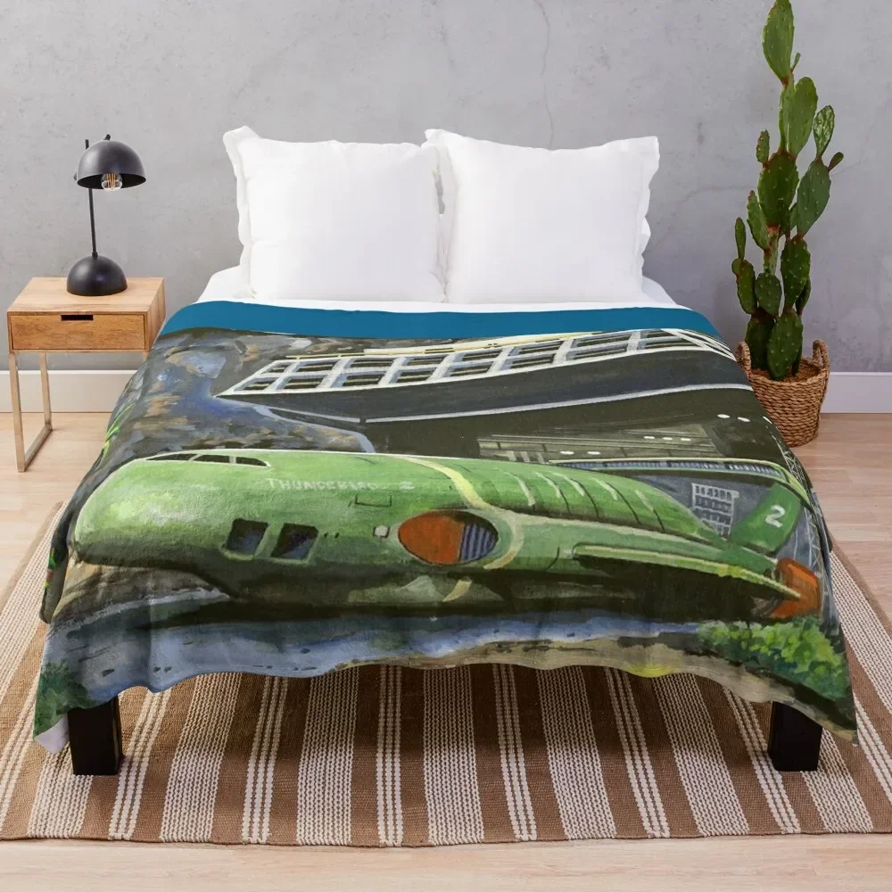 

Thunderbird 2 from Thunderbirds Throw Blanket Warm Bed covers Moving blankets ands Blankets