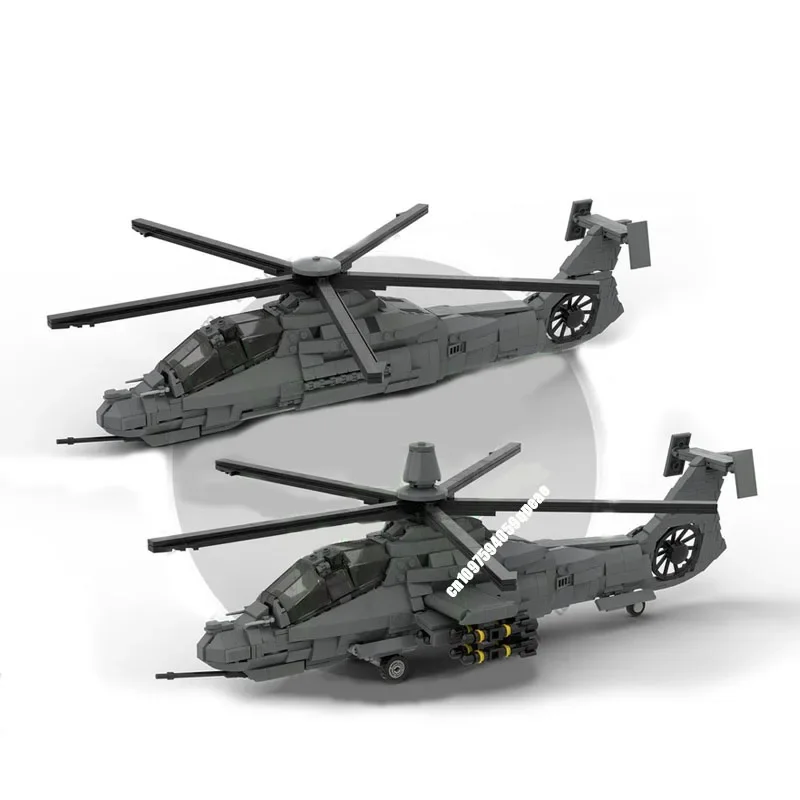 

Новый 947 шт. Moc военное оружие Rah-66 модель вертолета на заказ головоломка технология Diy сборка детские игрушки мальчик праздничные подарки