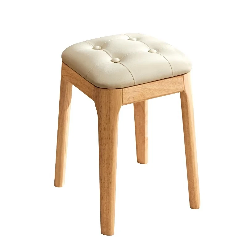 

Solid wood dining chair household modern simple square stool stackable dining table stool light luxury high-end restaurant