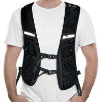 Functional Tactical Vest Reflective Storage Phone Bag Lightweight Backpack Vest Fashion Waistcoat for Cycling Running