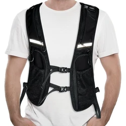Functional Tactical Vest Reflective Storage Phone Bag Lightweight Backpack Vest Fashion Waistcoat for Cycling Running