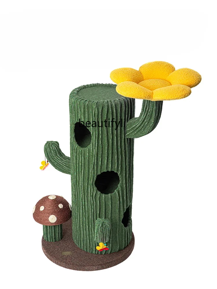 

Cactus Climbing Frame Nest Integrated Green Cat Tree Large Tree House Cat Climber