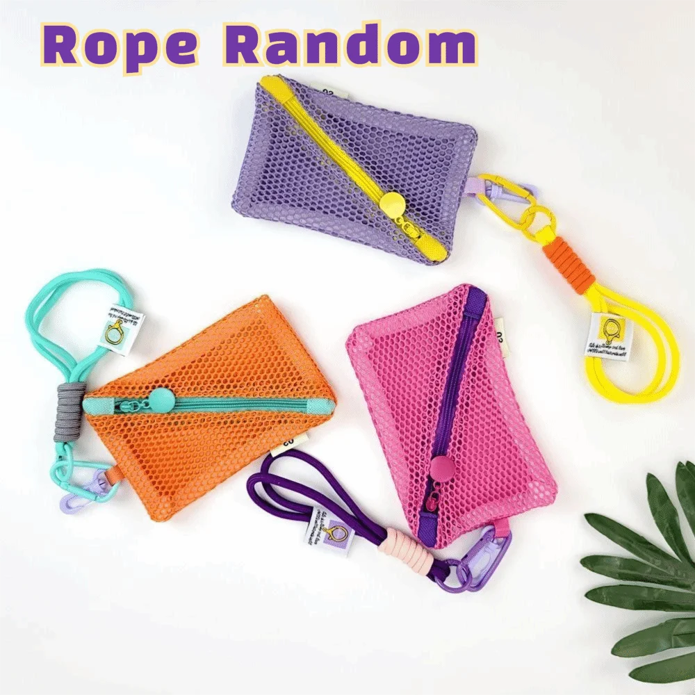 

Fashion Dopamine Color Storage Bag Large Capacity Candy Color Mesh Cosmetic Bag Toiletry Coin Purse