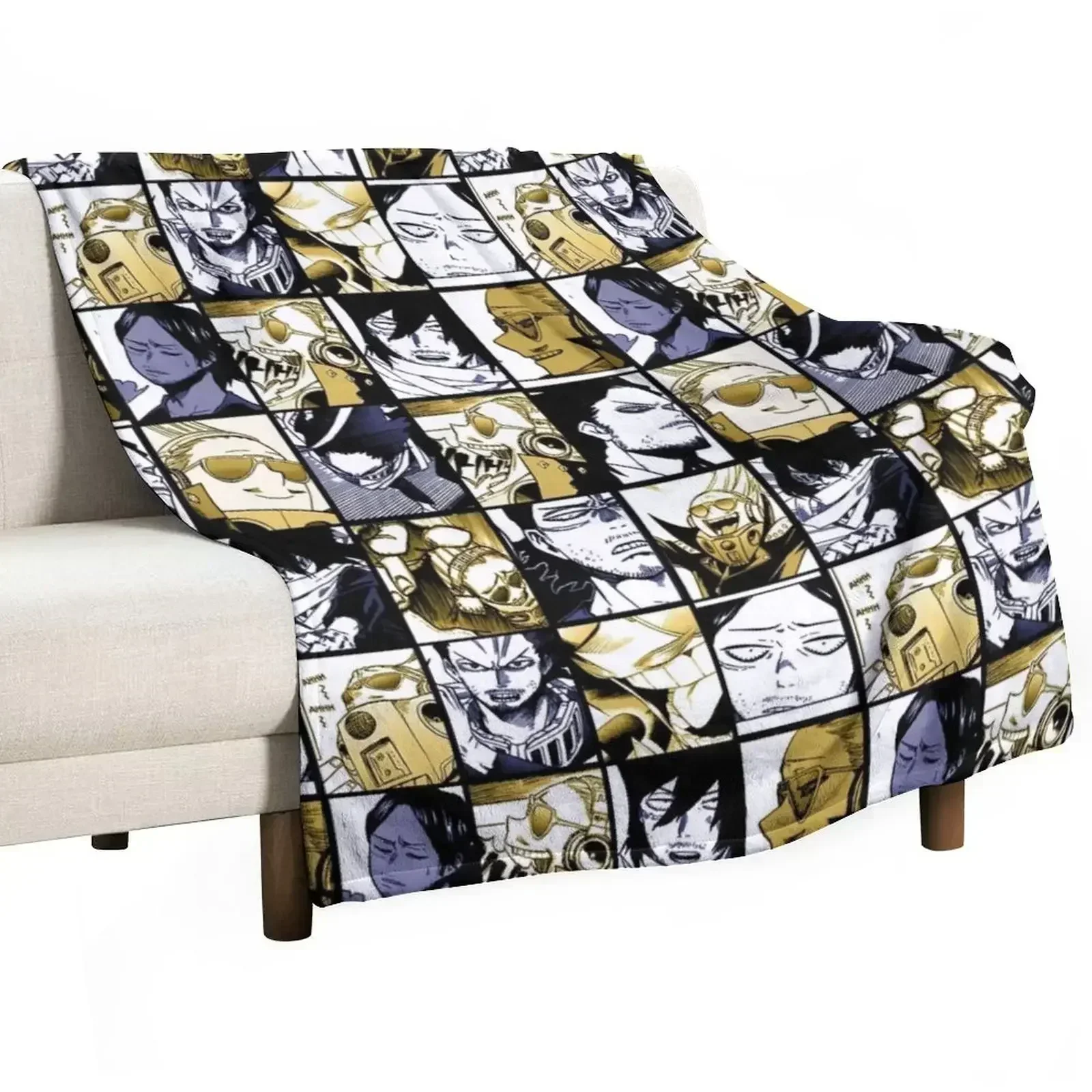 

Aizawa and Present Mic- Mix collage color version Throw Blanket Reusable Durable Soft Blanket for All Seasons