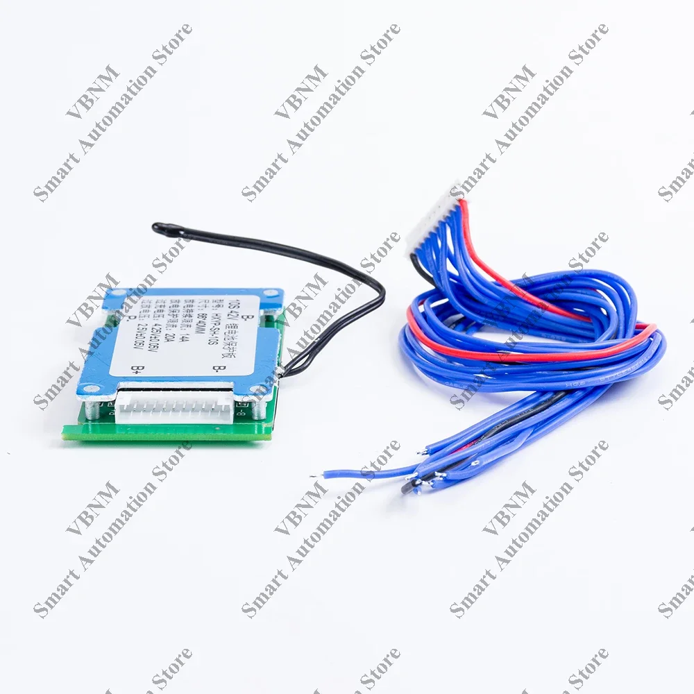 14A BMS 10S 36V สำหรับแบตเตอรี่ Li-ion 3.7V ที่มีการชาร์จที่สมดุลการป้องกันอุณหภูมิ NTC พอร์ตทั่วไป/แยก2-in-1 66*40*9มม.