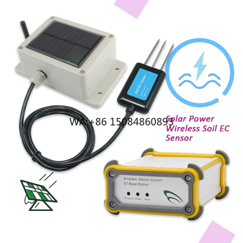 

Solar Powered Smart Farm Irrigation Agricultural Greenhouse Solar Wireless Soil EC Monitoring Station Soil Testing Equipment