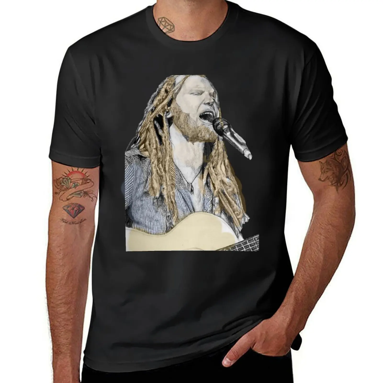 

Newton Faulkner Drawing Tee (With a Splash of Colour!!) T-Shirt baggy shirts blanks vintage designer shirts mens t shirts