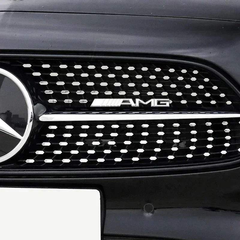 1pcs Metal Car Grille Emblem Bracket for AMG Mercedes Benz GLC CLK CLA W203 W211 W204 W210 W124 W212 W213 W163 A C E G S Class view 6