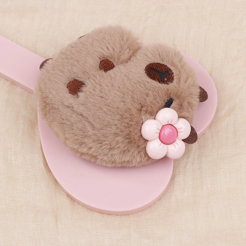 مشط وسادة هوائية محمول ، مرآة كابيبارا لطيفة للسيدات ، مشط تدليك الرأس للفتيات ، ملحقات التصميم للأطفال