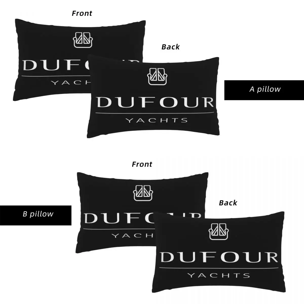 Funda de Almohada Rectangular de Lino Dufour Yacht, Decorativa para Cama y Hogar, Cojín de Poliéster para Mayor Comodidad