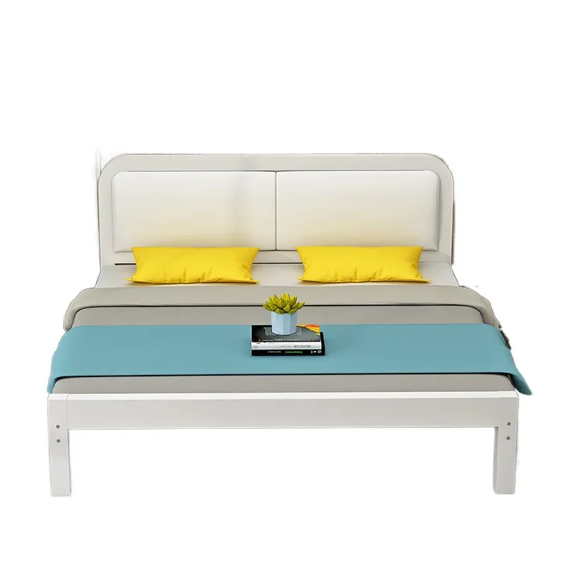 Утолщенная бытовая кованая кровать длиной 1,5 метра, 1,8 двухместная, современная, простая, для аренды дома, железная кровать для небольшой квартиры, 1 метр, одинарная