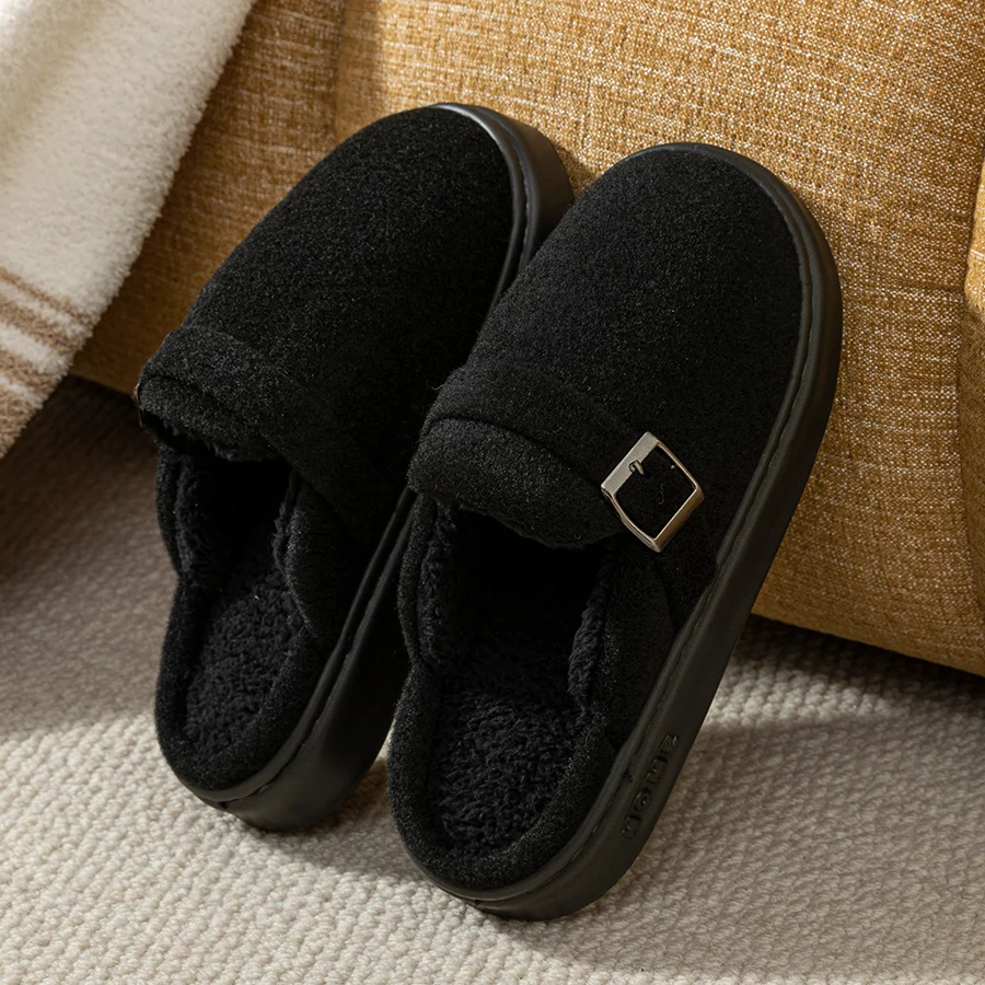 Couple Winter Boots Men's Slippers Warm Non-slip Outdoor Thick Soled Women Bedroom Comfy Fashionable and Leisure Home Shoes Snow