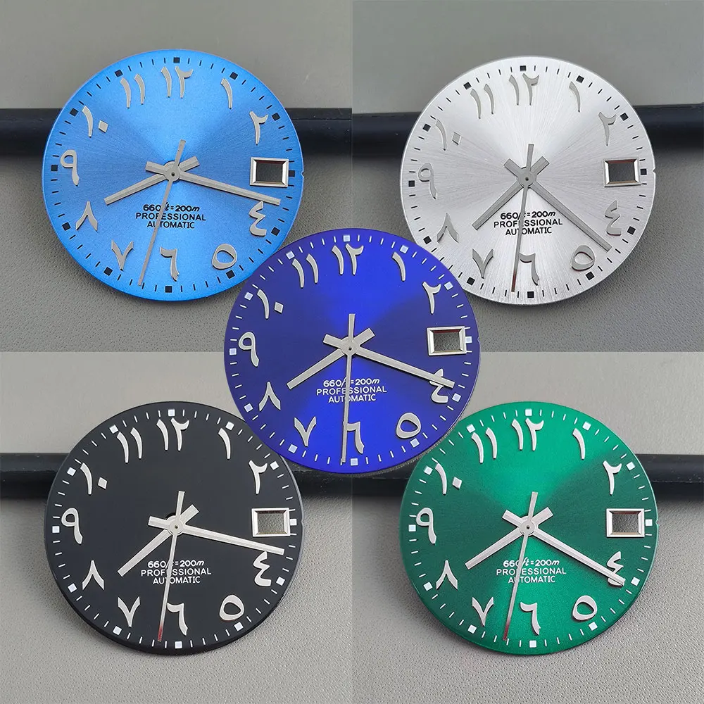 Arabic dial new sun pattern S dial multi-color style mechanical watch men's accessories suitable for NH35 automatic movement too