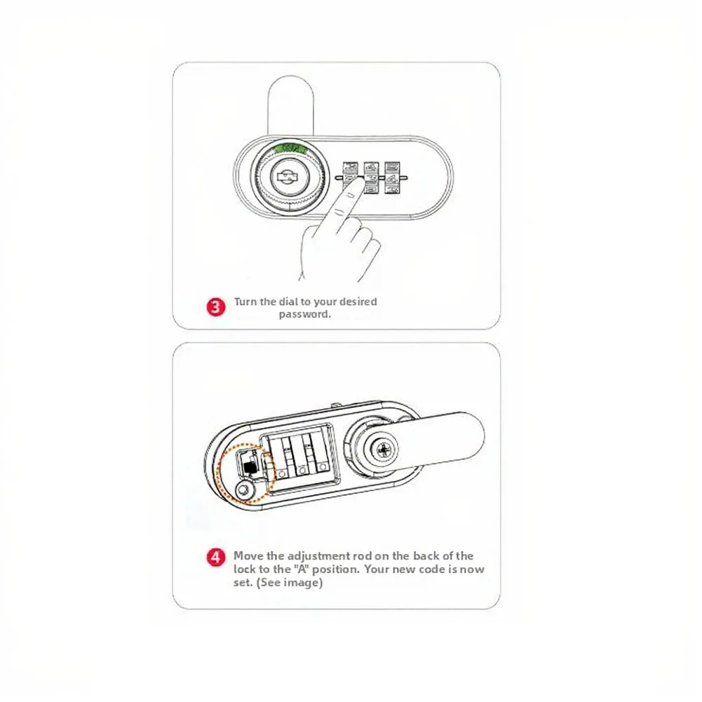 Rotary Latch Style 3 Digit Mechanical Combination Lock for Drawers Cabinets Toolboxes RVs Campervans Boats School Lockers