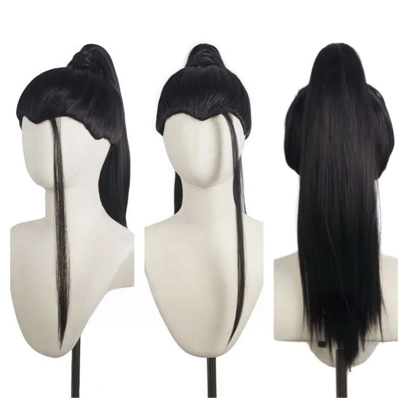 

Geto Suguru Cosplay Wig Black Straight Short or Long Cosplay Wig with Ponytail Anime JK Synthetic Heat-Resistant Hair Wig