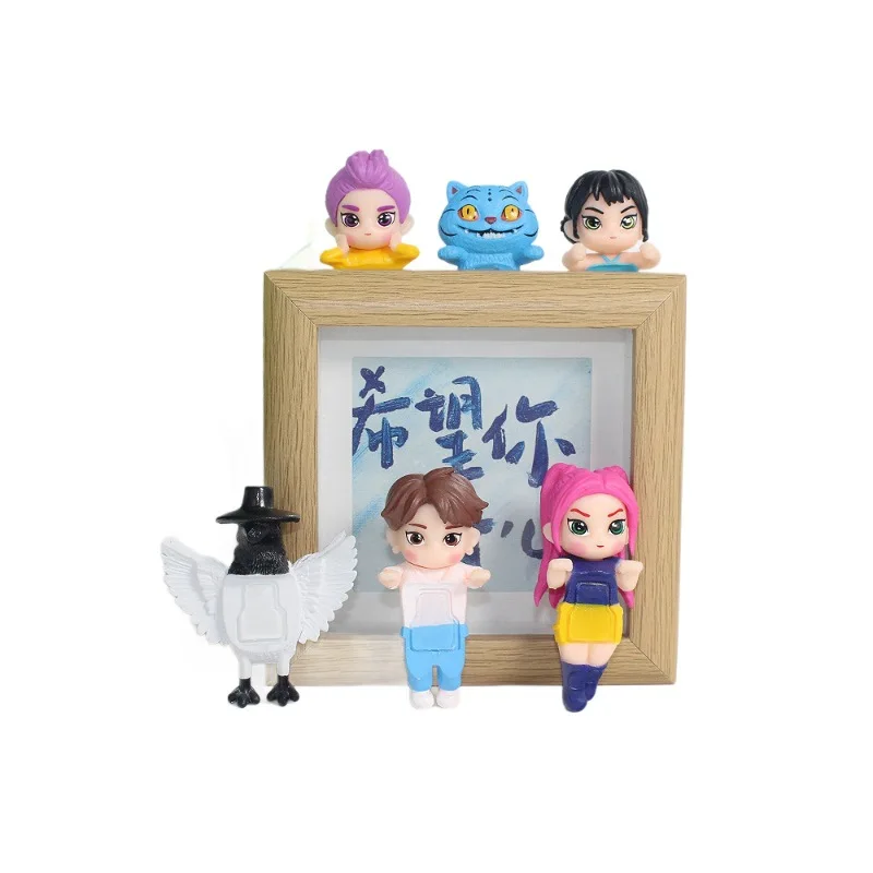 Kpop Devil Hunters Action Figure Angelo Blind Box Simpatiche mini figure Ornamenti per telefoni per auto Ventole di bambole Giocattolo per bambini Regali di compleanno