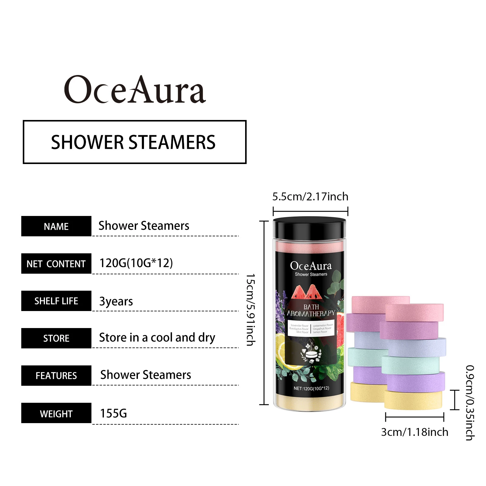 12pcs Aromatherapy Shower Steamers Tablets  Self Care Bath Steamer Shower Steamers Tablets Christmas Stocking Stuffers view 6
