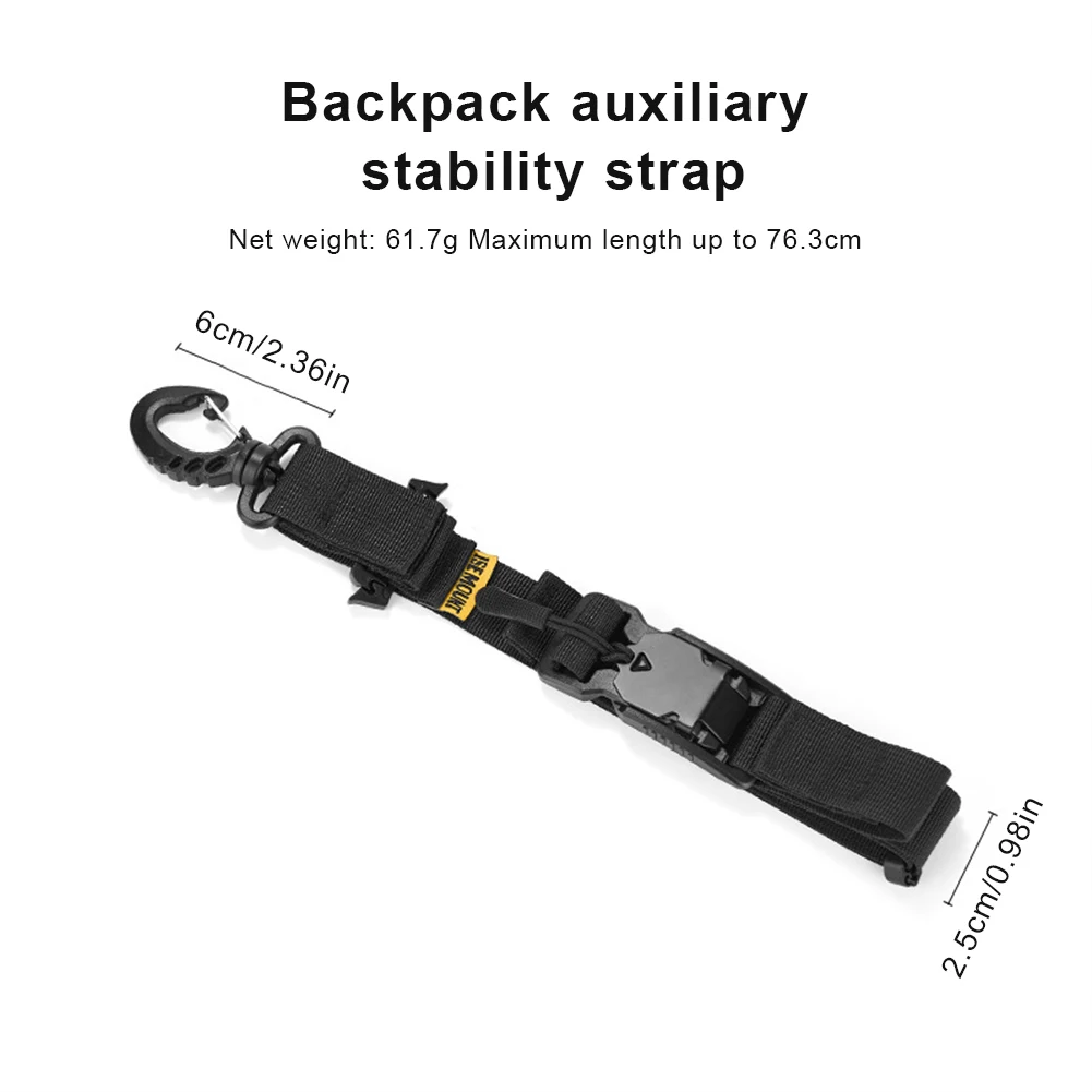 Three Point Auxiliary Fixed Shoulder Bag Anti Slip Strap Quick Detachable Backpack Stabilizer Strap for Sling Packs & Messengers