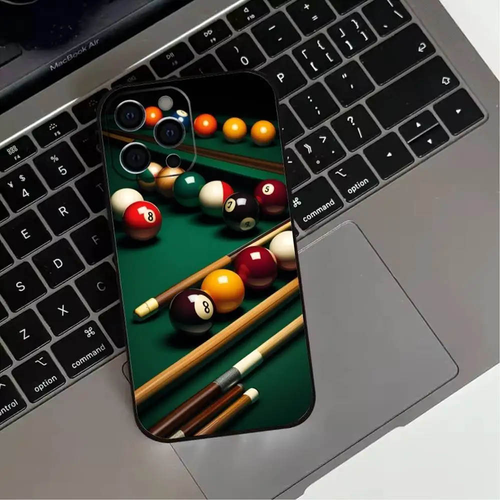 F-Fashion B-Billiards No. 8 Custodia per telefono in silicone morbido per IPhone 17 16 15 14 13 12 11 X XR Plus Pro Max Plus