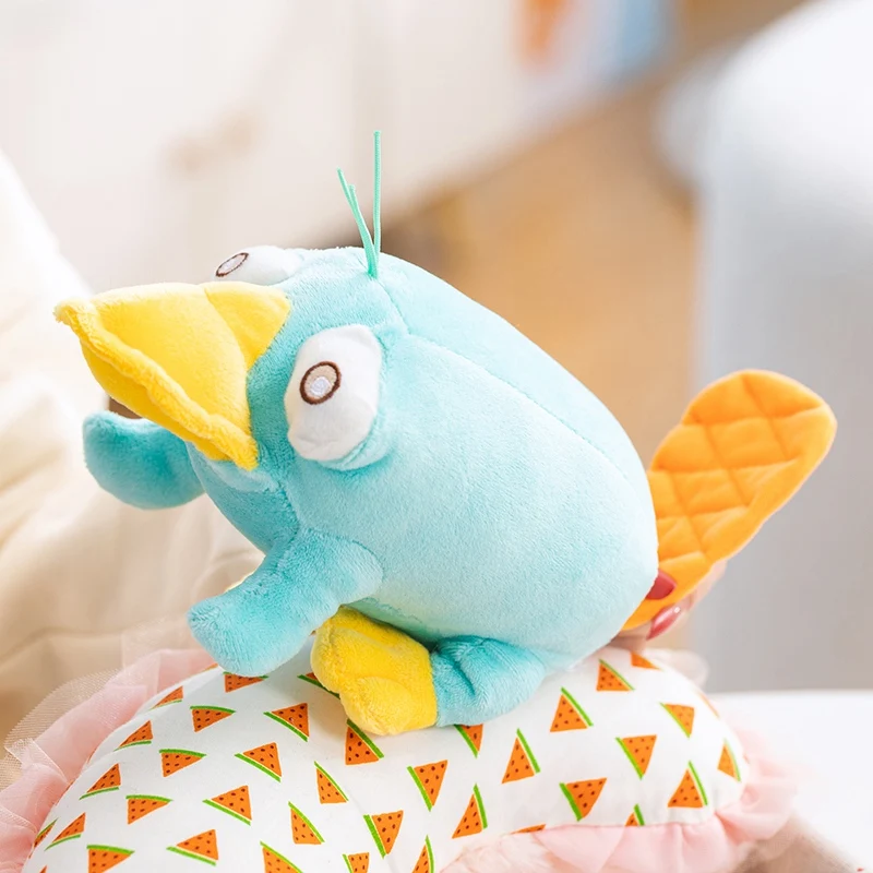 25cm Soft Perry the Platypus Plush Toy Cute Stuffed Animal Blue Platypus Doll Kawaii Plushies Lovely Gift for Fans