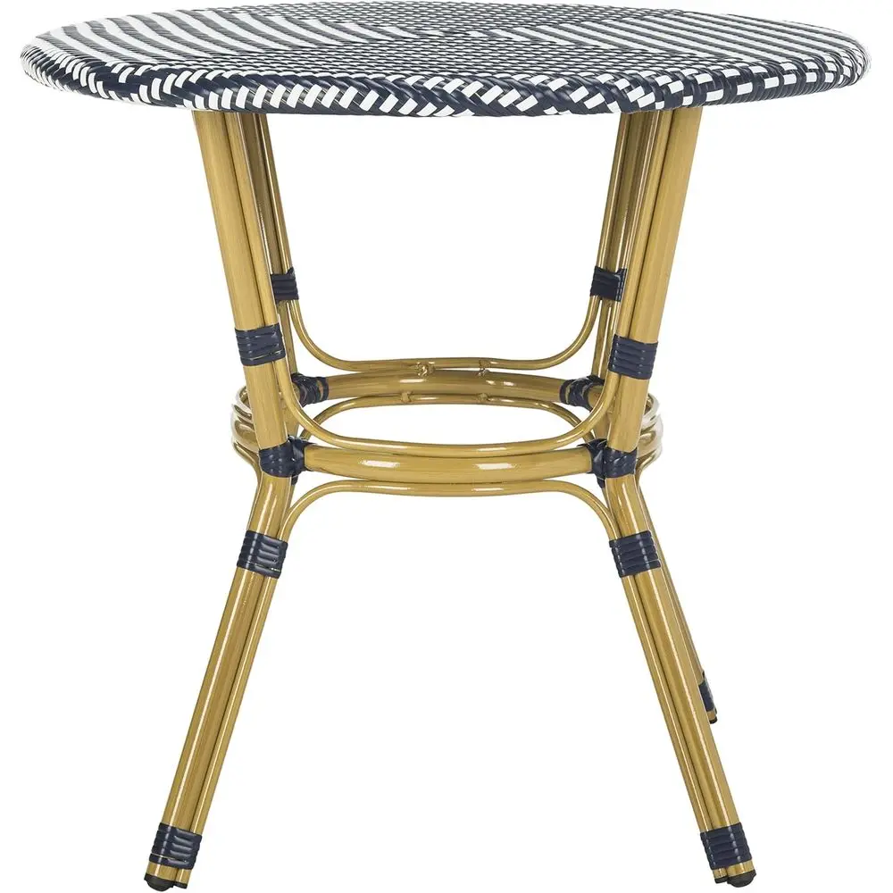 

Navy & White Rattan Outdoor Bistro Table from P012A Collection