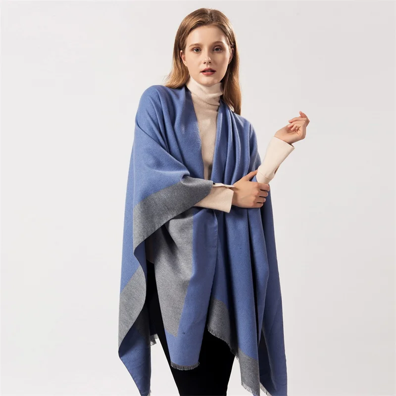 Winter Poncho Women Capes Casual Clothes Imitation Cashmere Cloak Ladies Scarves Bufanda Mujer Shawls Coat Wraps Woman Ponchos