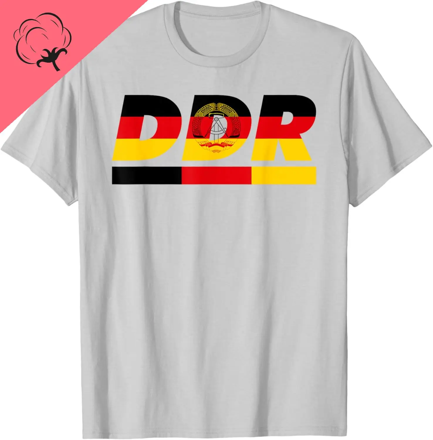 DDR GDR USSR East East German T-Shirt Men and Women Short Sleeves Cotton Vintage Clothes Breathable and Comfortable