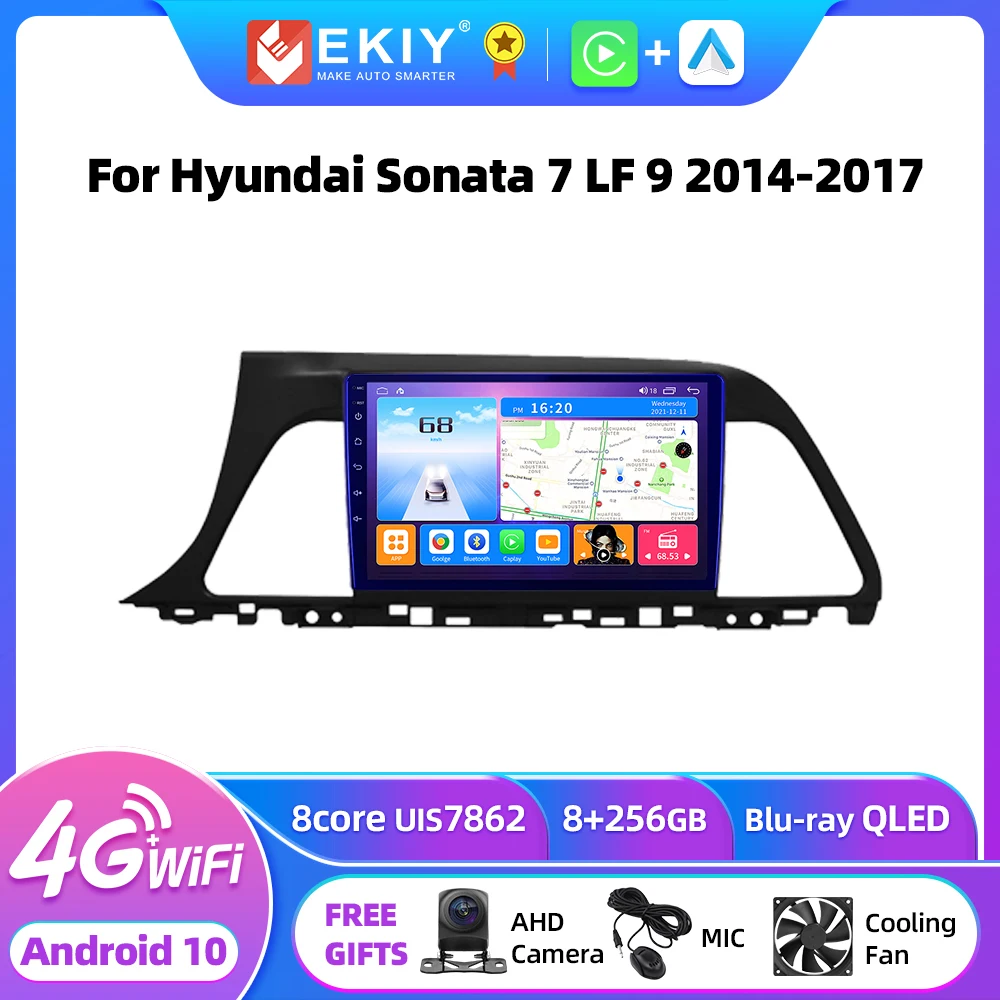 

EKIY T7 QLED DSP Android 10 Car Radio Multimedia Player For Hyundai Sonata 7 LF 9 2014-2017 LHD Navi GPS Stereo Carplay N0 2din