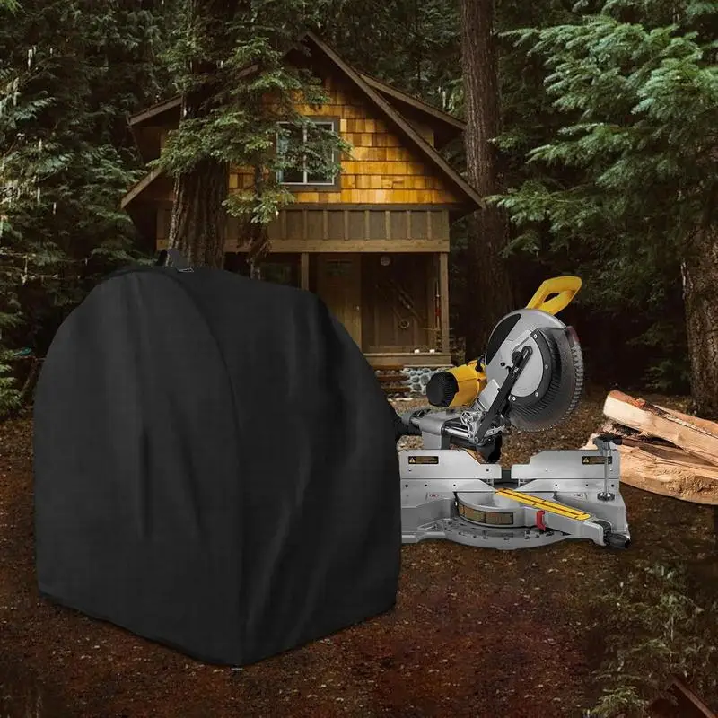 Miter Saw Dust Cover Water and Sun Protective Cover 28.3 x 24 x 28.3 Inch Oxford Cloth Cover for Outdoor Miter Saws and Planers