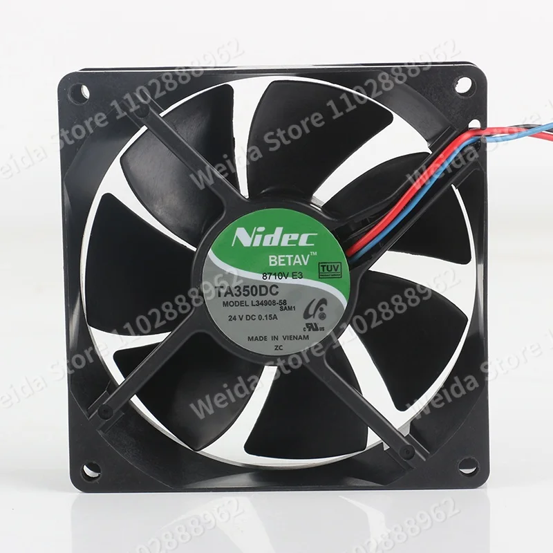 New Original Nidec 9025 Detection alarm inverter 90X90X25MM DC 24V 0.15A AC EC three-wire L34908-58 Cooling fan