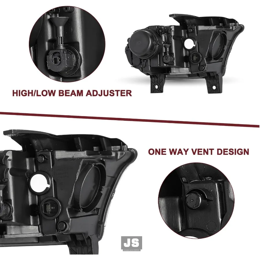 헤드라이트 어셈블리 [LED DRL 포함] 2014-2020 닷지 듀랑고 공장 할로겐 모델 헤드램프 교체용 운전석 및 조수석