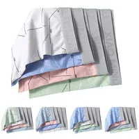 4Pcs Men Thin Striped Middle Waist Boxers Short Underwear Sleepwear Breathable Panties Boxer Trunk Set