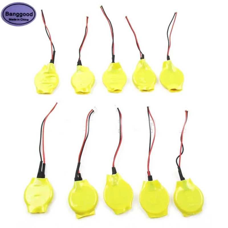 Banggood-بطارية زر خلية ليثيوم أيون مع سلك ، كابل 2Pin ، اللوحة الأم للكمبيوتر المحمول ، BIOS ، الكمبيوتر ، PLC ، 3V ، CR2032 ، دفتر الملاحظات ، 10 قطعة