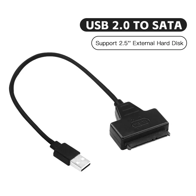 USB 2.0 to SATA Cable Support 2.5 Inches External HDD SSD Hard Drive Adapter Cable Computer Connector Converter