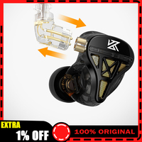 KZ DQS Metal Wired Earphones With Microphone In Ear Earbuds Headphones HiFi Bass Monitor Sport Music Stereo Detachable Headset