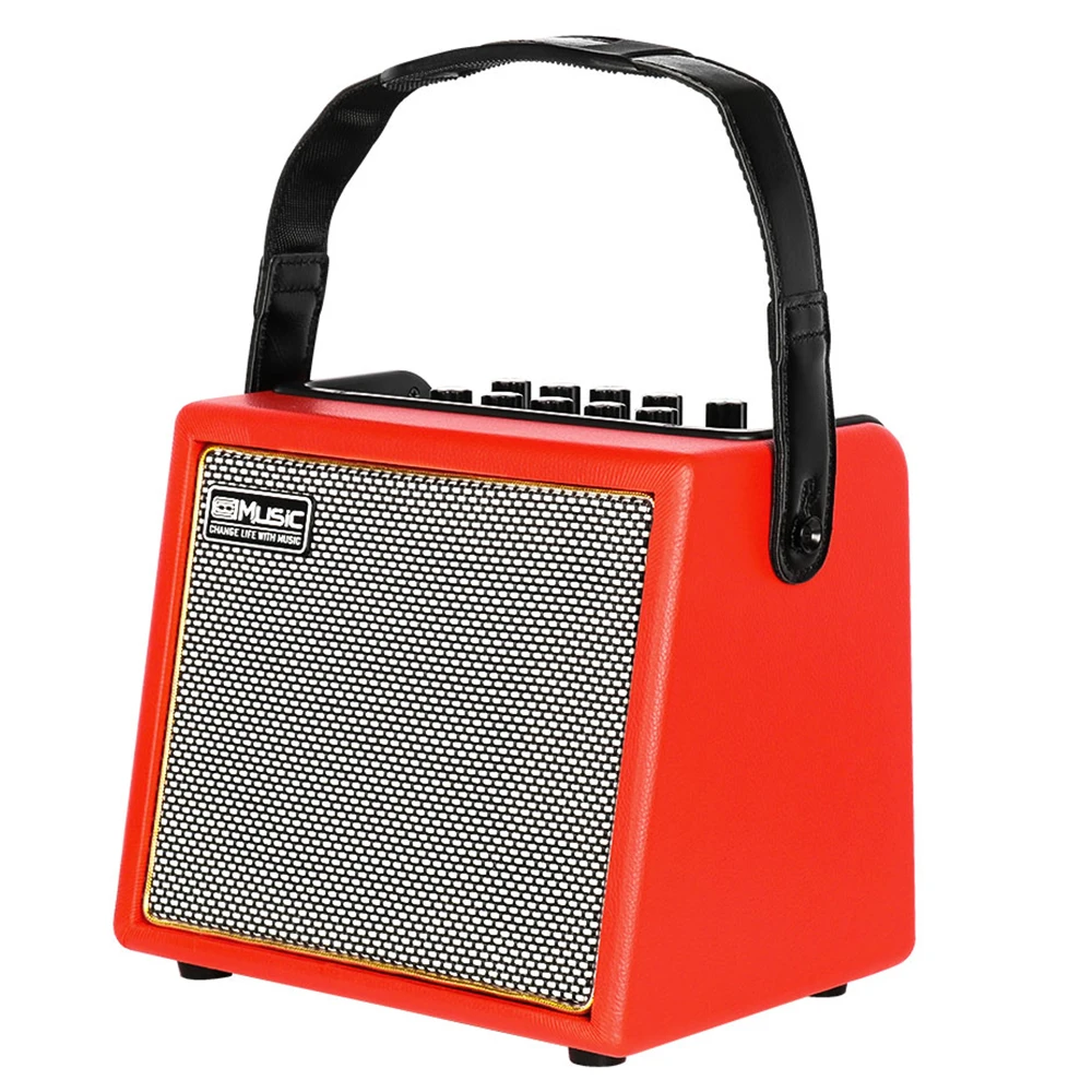 Bateria Musical Profesional COOLMUSIC BP-MINI 30-Watt Acoustic Guitar Amplifier Music Instruments Speaker Red Color