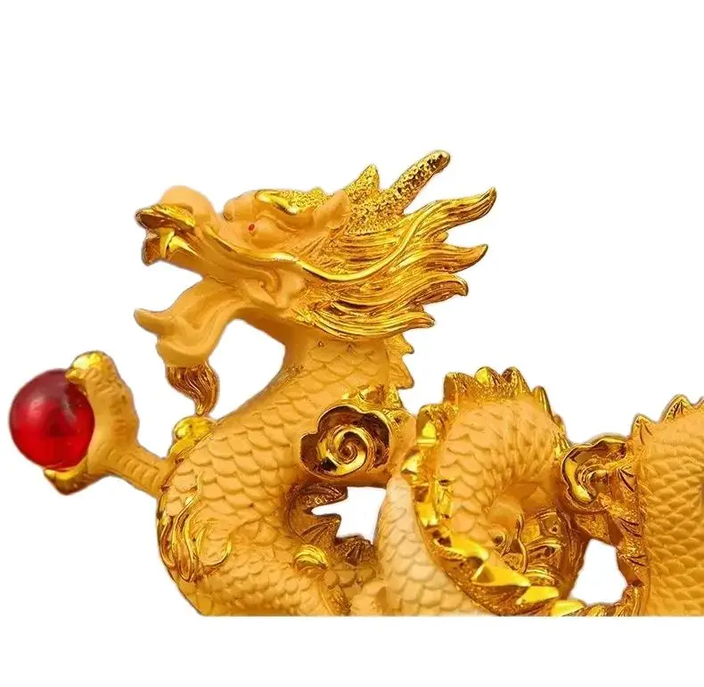 2025 NEW Resin dragon bead handicraft furnishing articles Prosperous home decoration  mascot fengshui statue